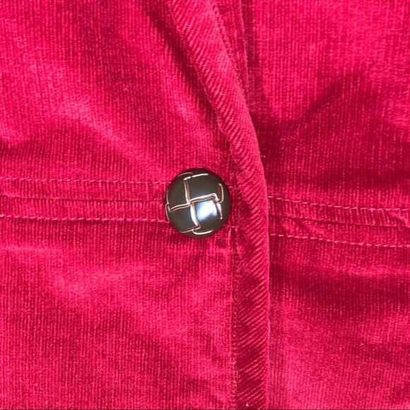 T Style red corduroy lapel blazer suit  jacket size medium M B111 - Picture 4 of 6